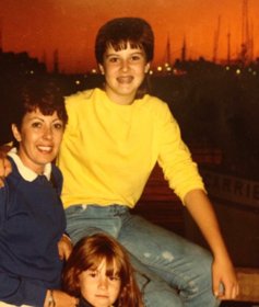 Clockwise: Joava Good, Jenny’s sister Nicci and Jenny (age six)