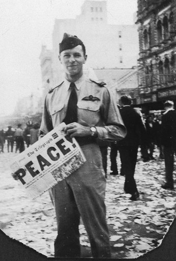 WWII newspaper with Peace! headline