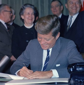 JFK signing the Community Mental Health Act