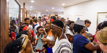 Visitors tour the new Church of Scientology of Johannesburg North