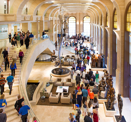 The interior of the Church of Scientology Flag Building in Clearwater, Fl