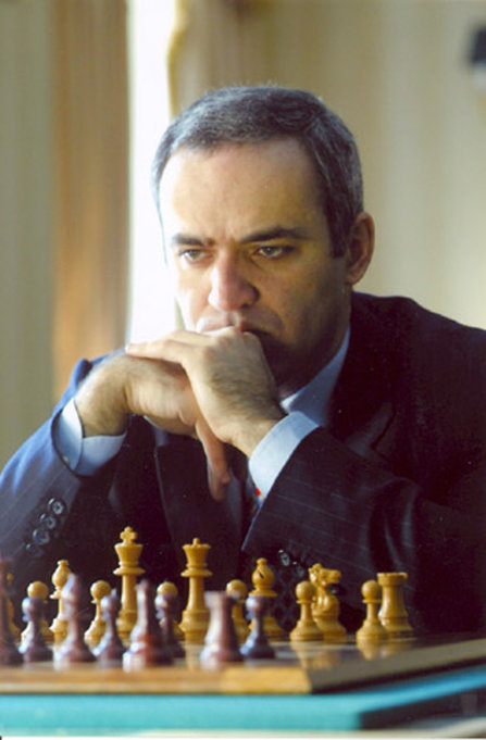 Garry Kasparov at the chess board