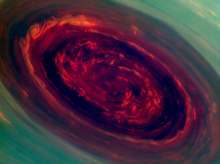 Picture of storm on Saturn