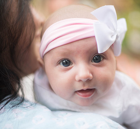 Picture of an adorable baby with wide eyes