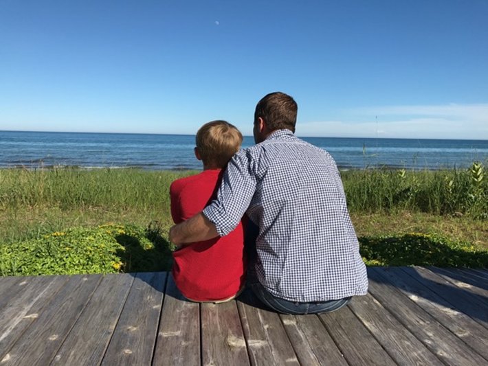 Wil and his son, age 11, in Wisconsin this past summer