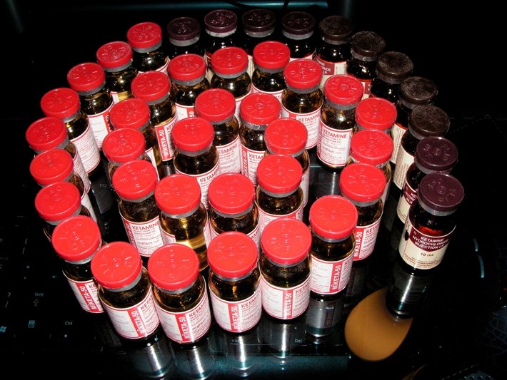 Ketamine vials.
