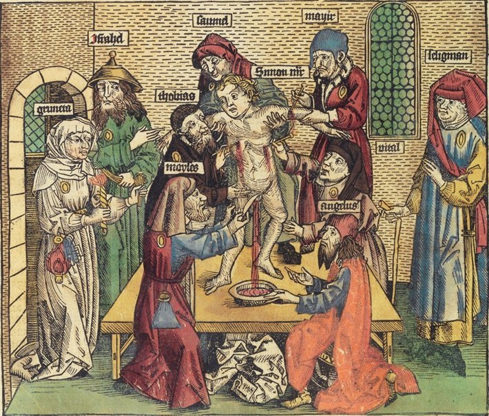 A painting depicting blood libel