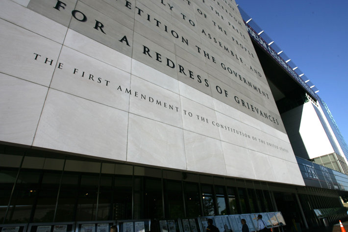 The Newseum in Washington, D.C. First Amendment: Freedom of Speech and Religion.