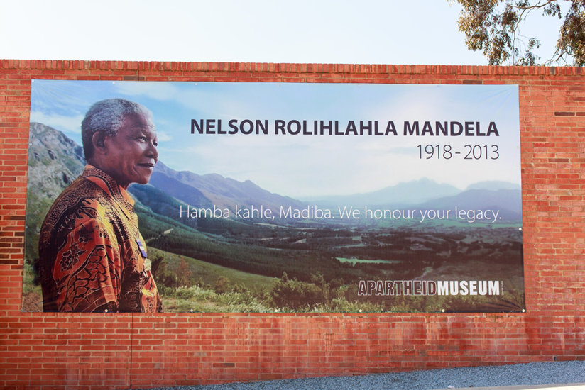 A poster of Nelson Mandela