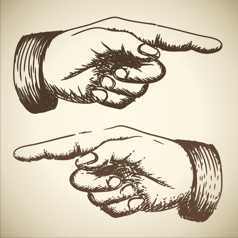 Fingers pointing