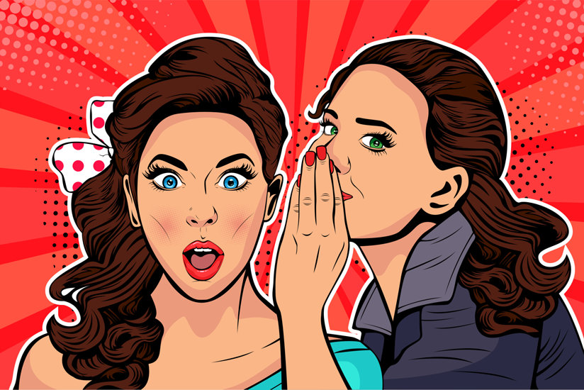Women telling a secret