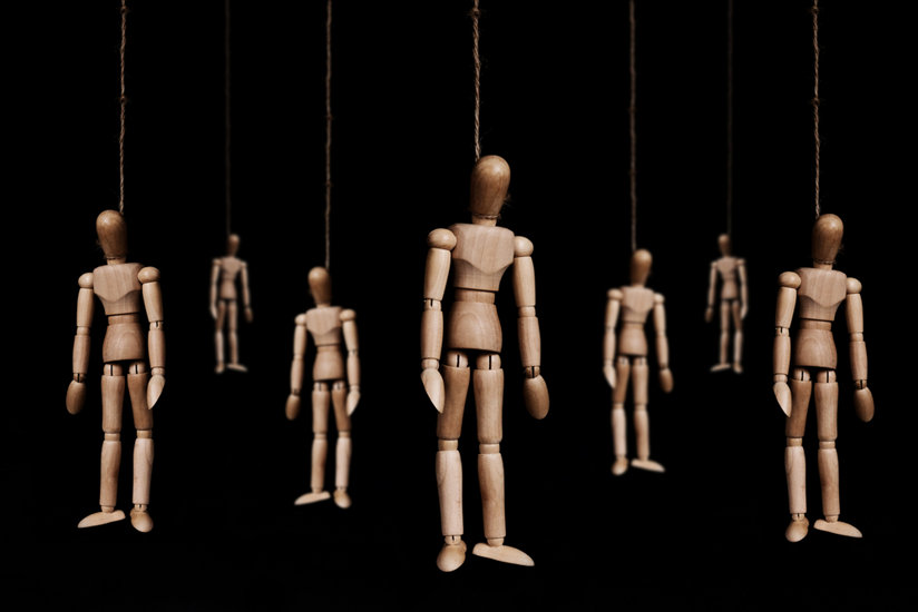 Marionette wooden figures