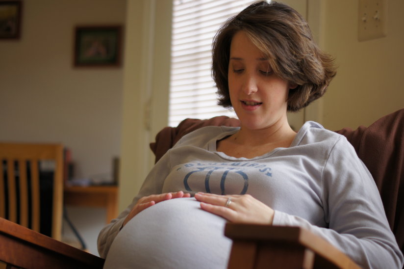 A pregnant woman