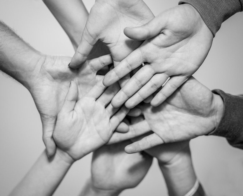 Hands together