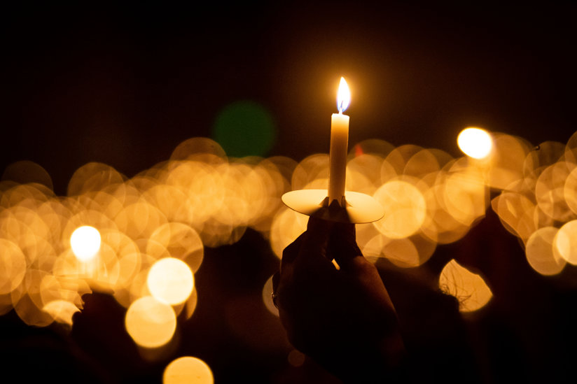 Candle held up