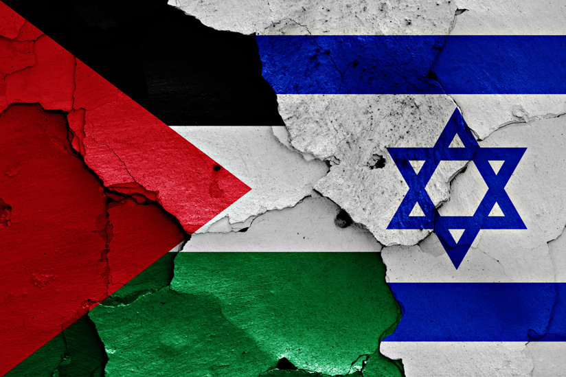 Israel & Palestine flags