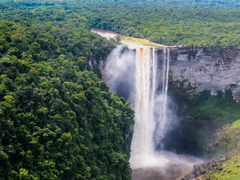 A waterfall in Guyana