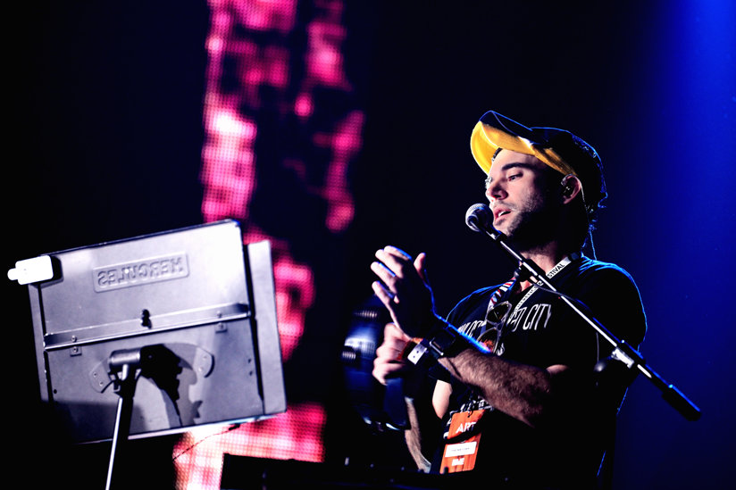 Sufjan Stevens performing
