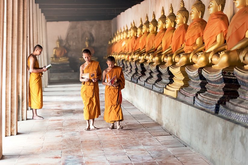 Two young Buddhist monks
